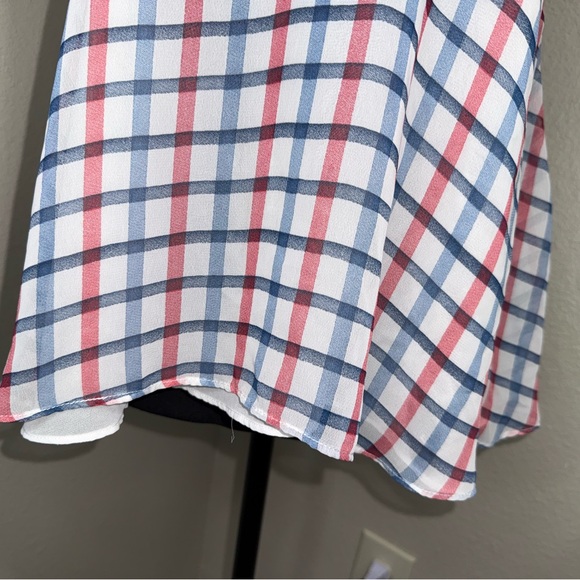 Maude Women’s Red and Blue Checkered Tank Top- Size Medium - Picture 5 of 9